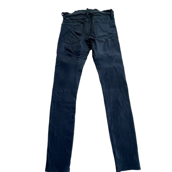 Frame Atelier Le Skinny De Jeanne Leather Pant in Washed Black - Size 26 - Picture 9 of 15